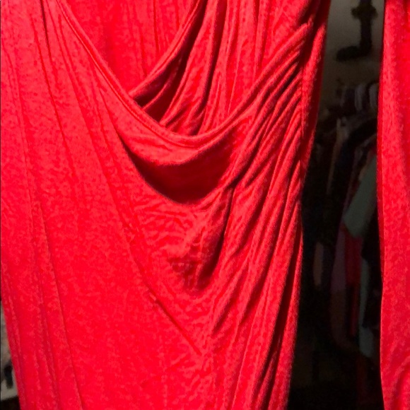 Red Wrap Top - Picture 4 of 5